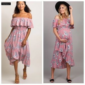 PINK BLUSH Off Shoulder Dress